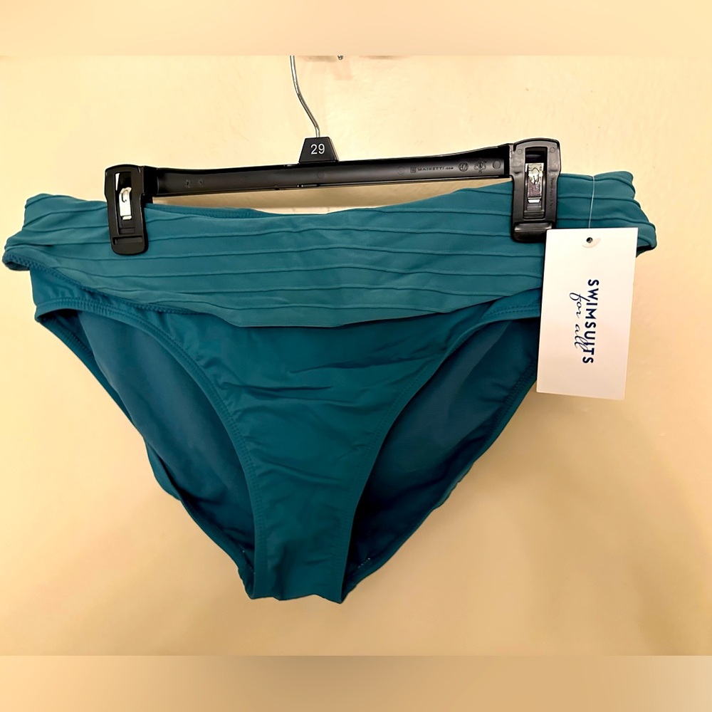 NWT Swimsuits for All brand size 14 sage green swim bottoms